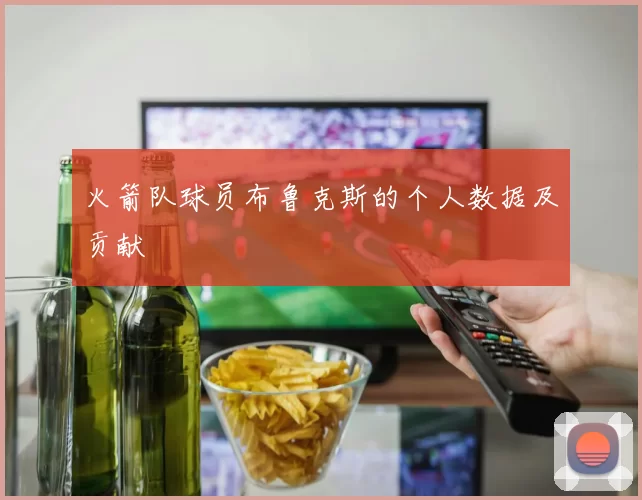 火箭队球员布鲁克斯的个人数据及贡献