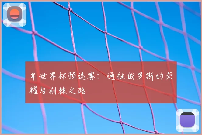 年世界杯预选赛：通往俄罗斯的荣耀与荆棘之路